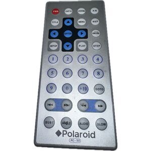 Genuine Polaroid RC-50‎ OEM Portable DVD Player Remote Control - Has Been Tested